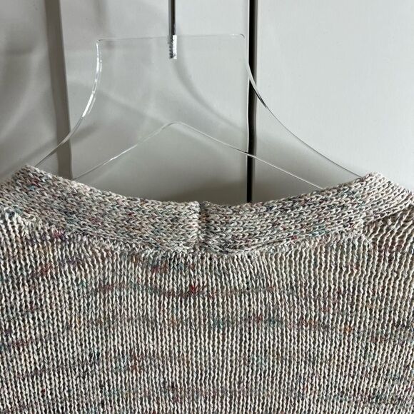 J. Jill Marled Multicolor cream Knit Button Front Cardigan Sweater large - Picture 10 of 13